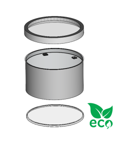 Powerdaylight Ø 35 cm Set rund ohne Durchführung Cradle Eco