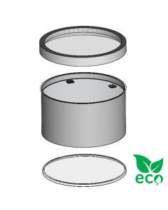 Powerdaylight Ø 53 cm Set rund ohne Durchführung Cradle Eco