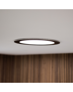 Powerdaylight Ø 35 cm Deckenplatte rund Aufbau schwarz Set