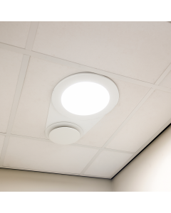 Powerdaylight Ø 35 cm ventilatie set plat dak wit
