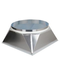 Powerdaylight Ø 53 cm Metall Konverterbox 60 cm x 60 cm für Einbau