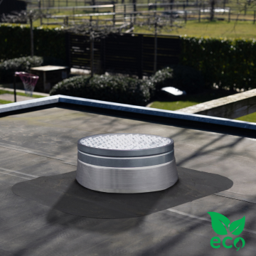 Powerdaylight Ø 53 cm Set rund Dachdurchführung Flachdach Cradle Eco