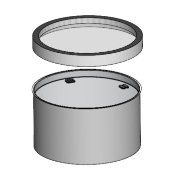 Powerdaylight Ø 53 cm Set rund ohne Durchführung Cradle