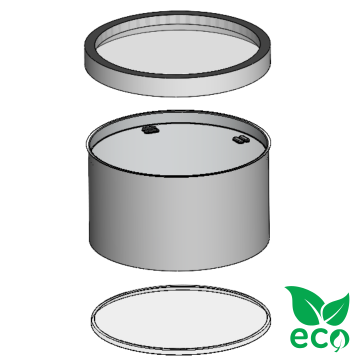 Powerdaylight Ø 53 cm Set rund ohne Durchführung Cradle Eco