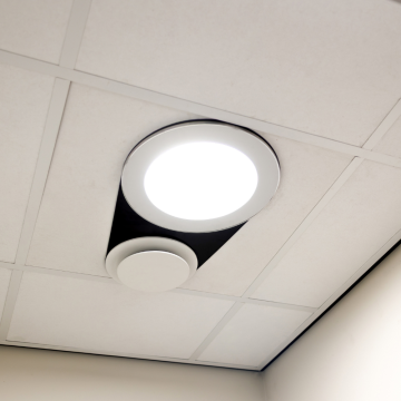 Powerdaylight Ø 25 cm ventilatie set plat dak zwart
