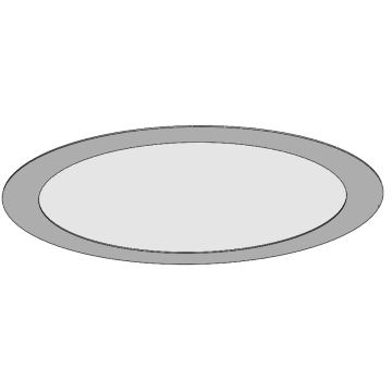 Powerdaylight Ø 35 cm Plafondplaat rond opbouw wit