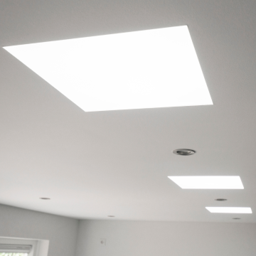 Powerdaylight Ø 53 cm Deckenplatte quadratisch Einbau