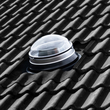 Powerdaylight Ø 25 cm Set runde Dachdurchführung Schrägdach