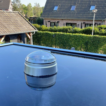 Powerdaylight Ø 53 cm Set runde Dachdurchführung Flachdach