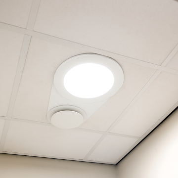 Powerdaylight Ø 35 cm ventilatie set plat dak wit