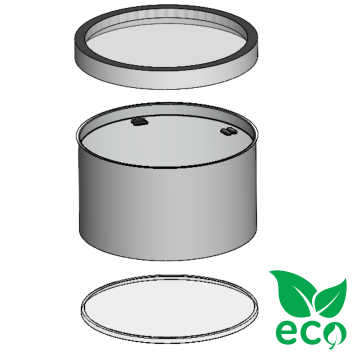Powerdaylight Ø 35 cm Set rund ohne Durchführung Cradle Eco