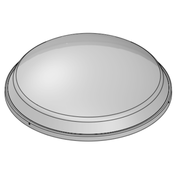 Powerdaylight Ø 25 cm Polycarbonat-Kuppel 