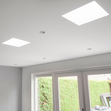 Powerdaylight Ø 35 cm Deckenplatte quadratisch Einbau
