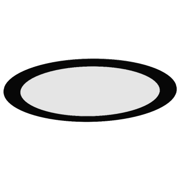 Powerdaylight Ø 53 cm Plafondplaat rond opbouw zwart
