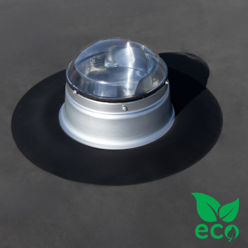 Powerdaylight Ø 25 cm Set rund Öko Dachdurchführung Flachdach