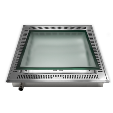 Lucernario MX A110 (110 x 110 cm) L&uuml;ftung &ndash; Lichtschachtausf&uuml;hrung, zu &ouml;ffnen, begehbares Glas